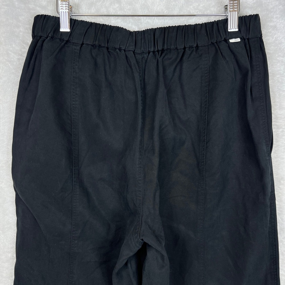 Vuori Coastline Pants Womens L Black Wide Leg Lyocell Drawcord Hem Casual Travel - Picture 8 of 13